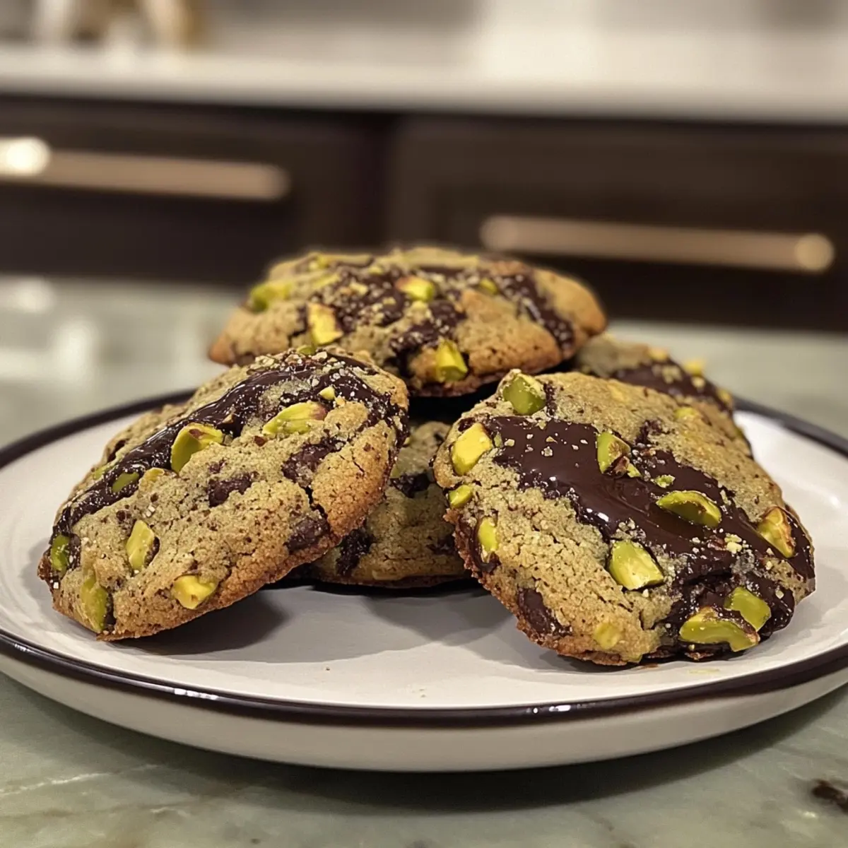 Pistachio and Dark Chocolate Chunk Cookies