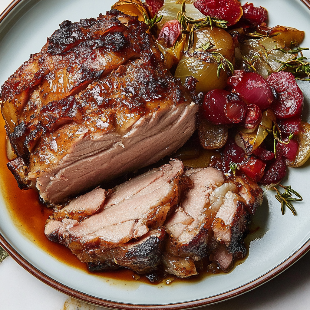 Recipe preparation for Instant Pot Miso-Marinated Pork Roast