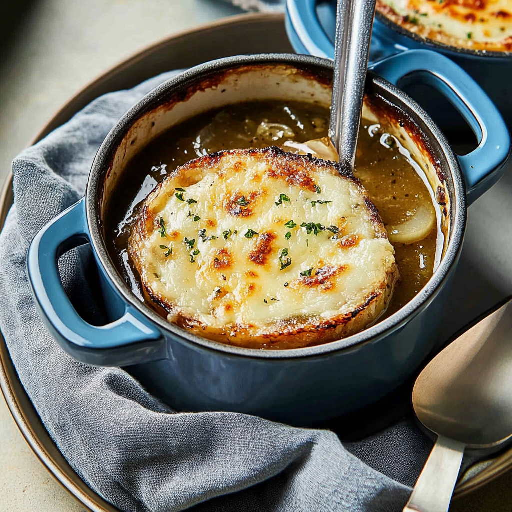 Recipe preparation for Instant Pot Savory Bone Broth French Onion Soup