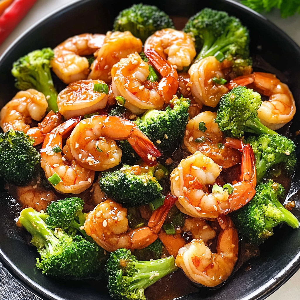 Recipe preparation for 30-Minute Honey Garlic Shrimp and Broccoli