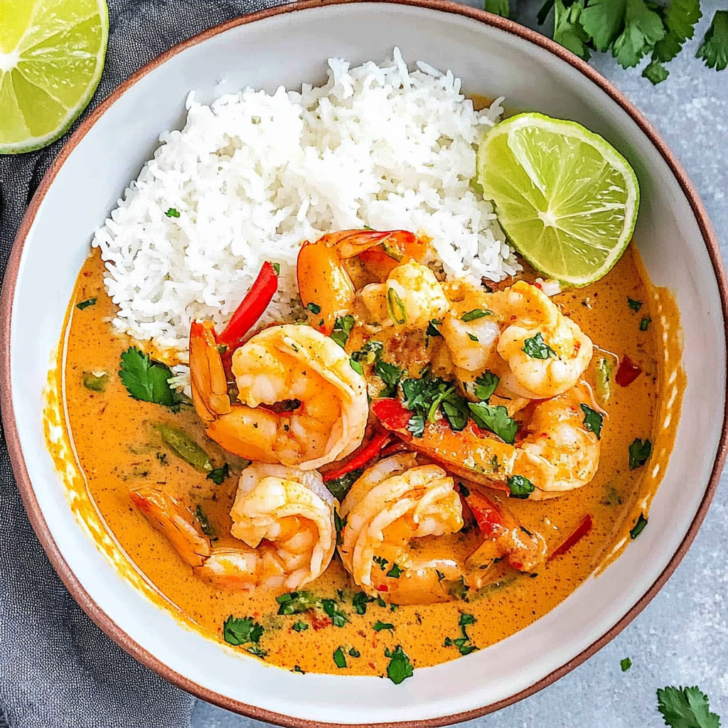 Recipe preparation for Slow Cooker Thai Coconut Shrimp Curry