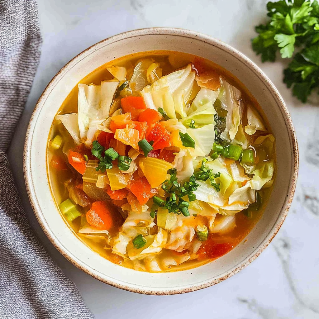 Recipe preparation for Cabbage Detox Soup