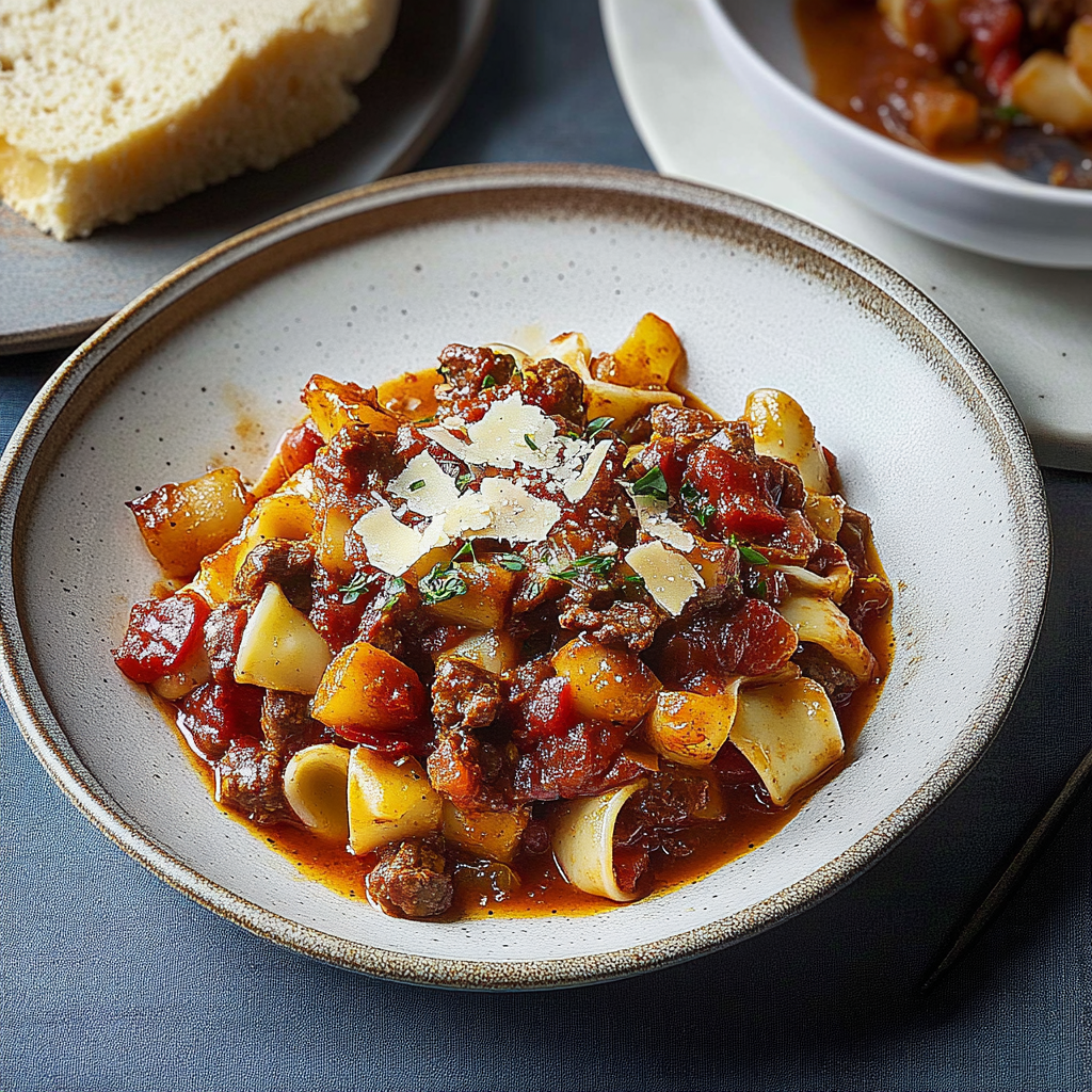 Recipe preparation for Slow Cooker Beef Ragu