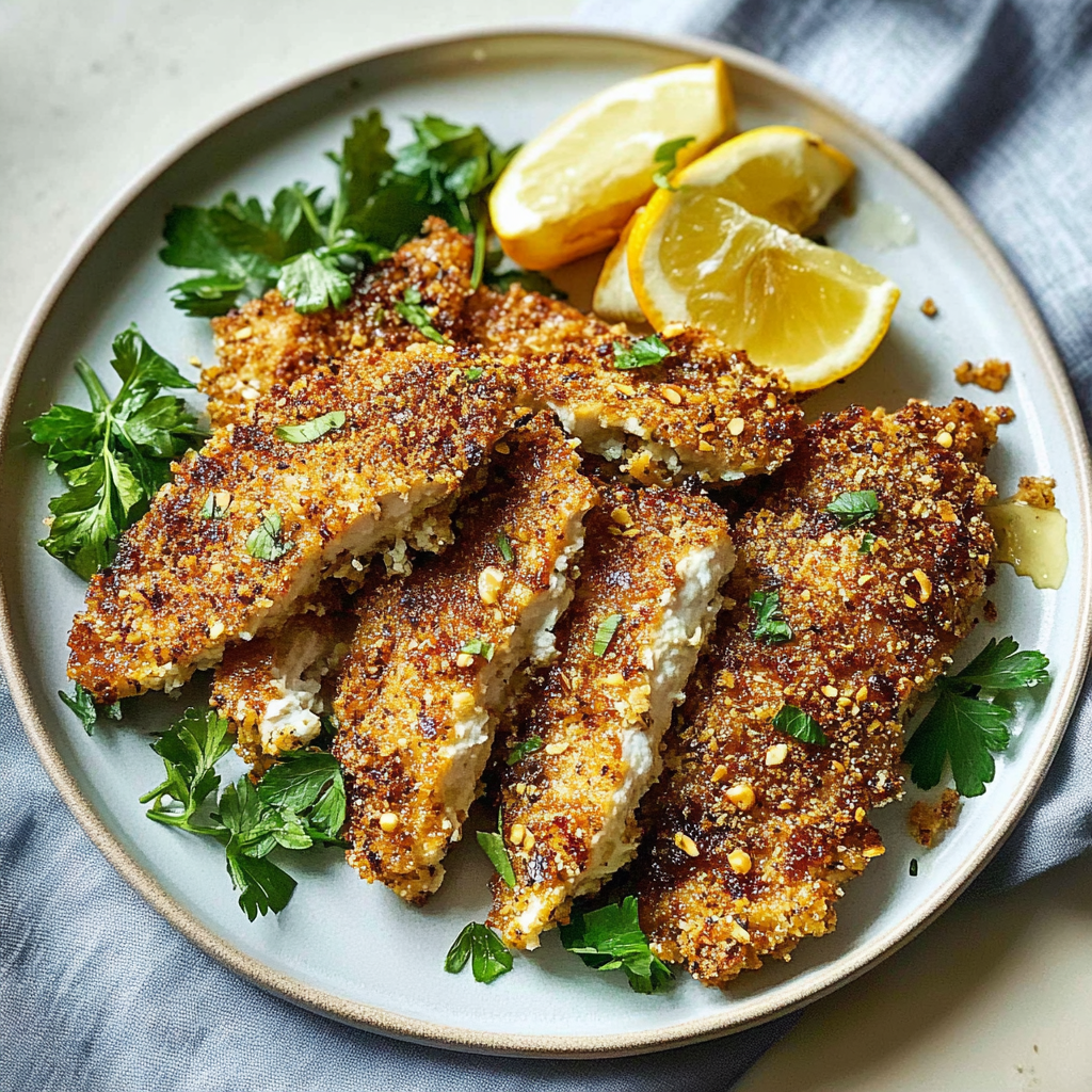 Recipe preparation for Sheet Pan Pecan Crusted Fish