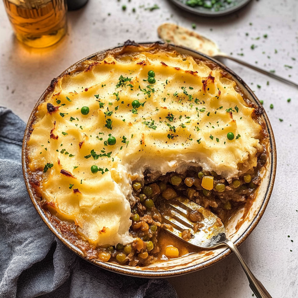 Recipe preparation for Instant Pot Lentil Shepherd’s Pie
