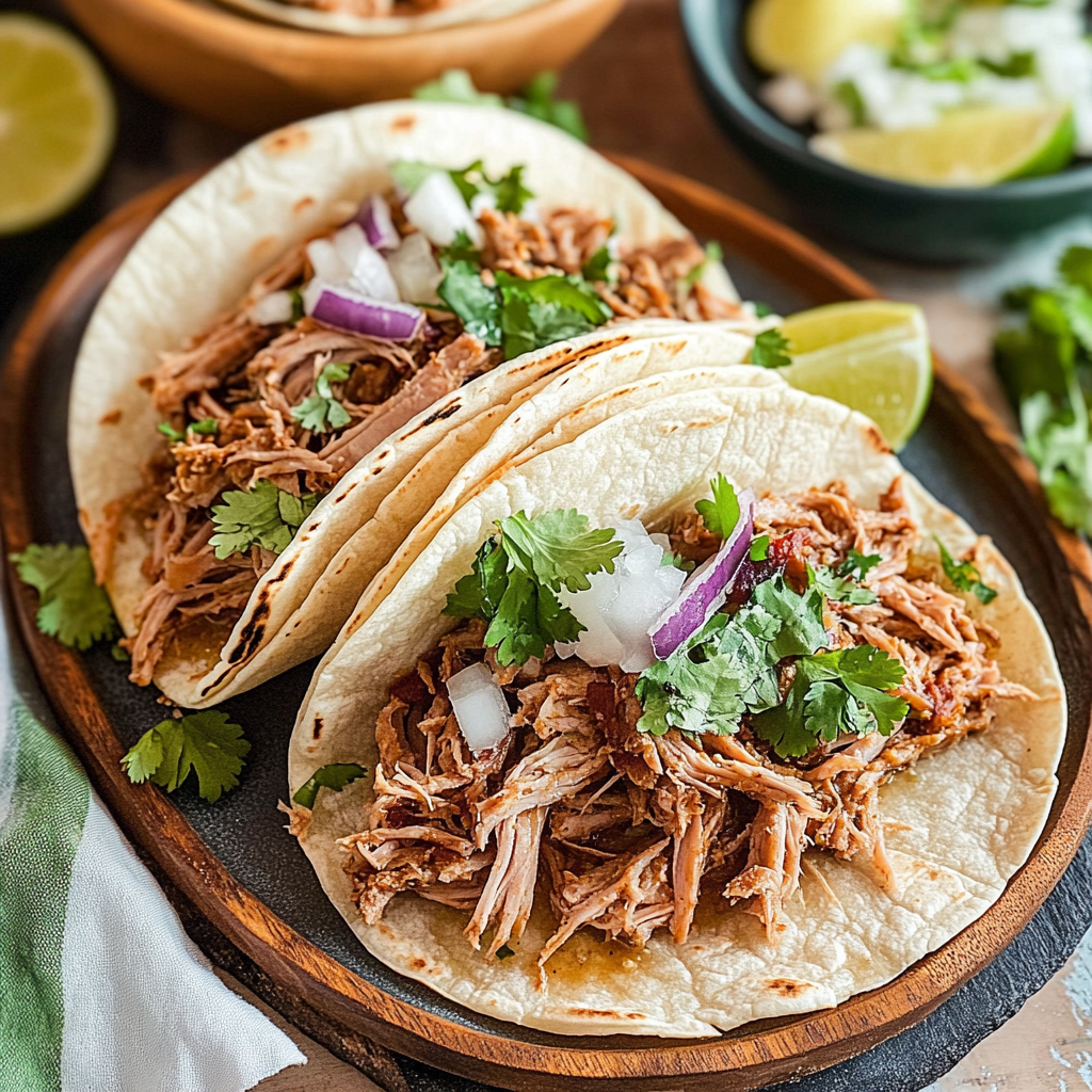 Recipe preparation for Instant Pot Carnitas Tacos
