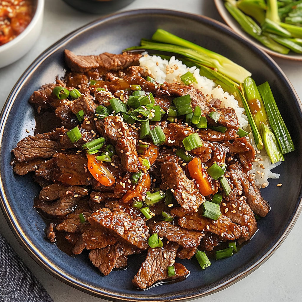 Recipe preparation for 30-Min Ground Beef Bulgogi