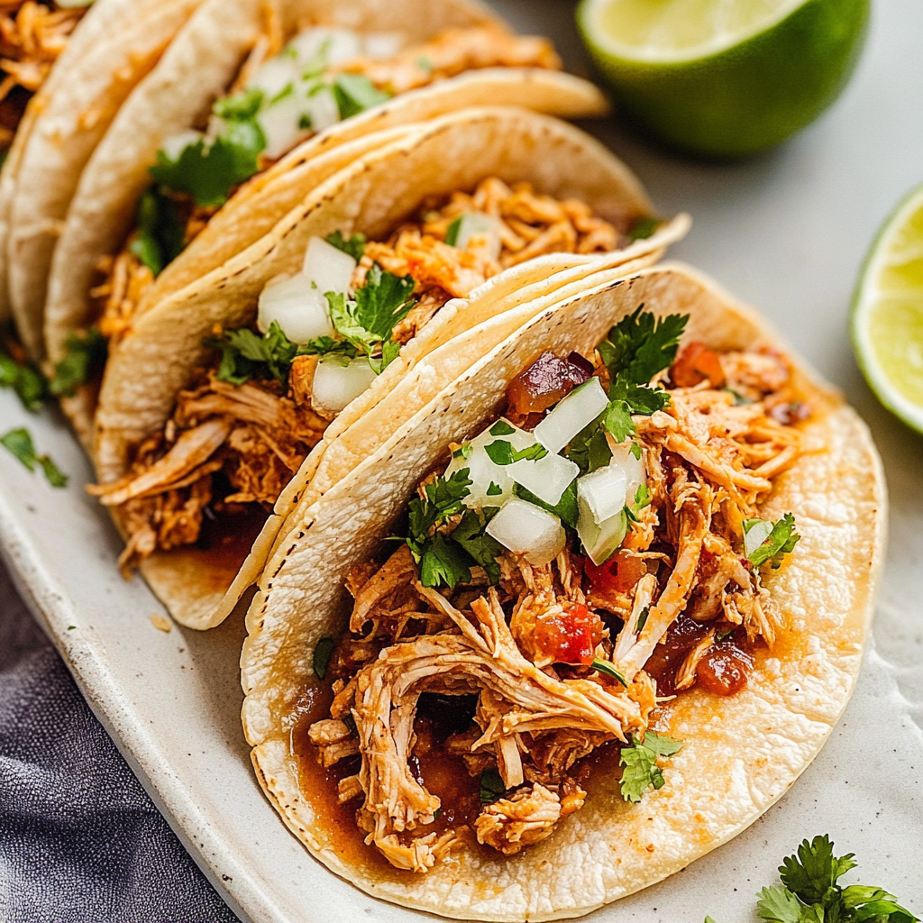Recipe preparation for Instant Pot Mexican Shredded Chicken for Tacos