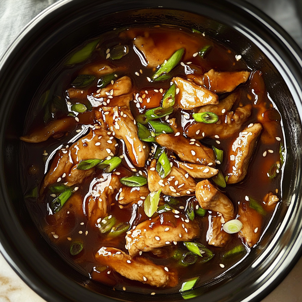 Recipe preparation for Slow Cooker Honey Sesame Chicken