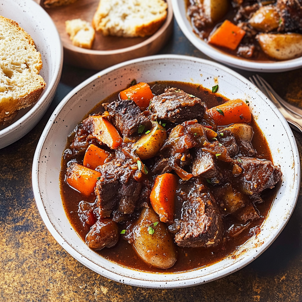 Recipe preparation for Slow Cooker Honey Garlic Beef Stew