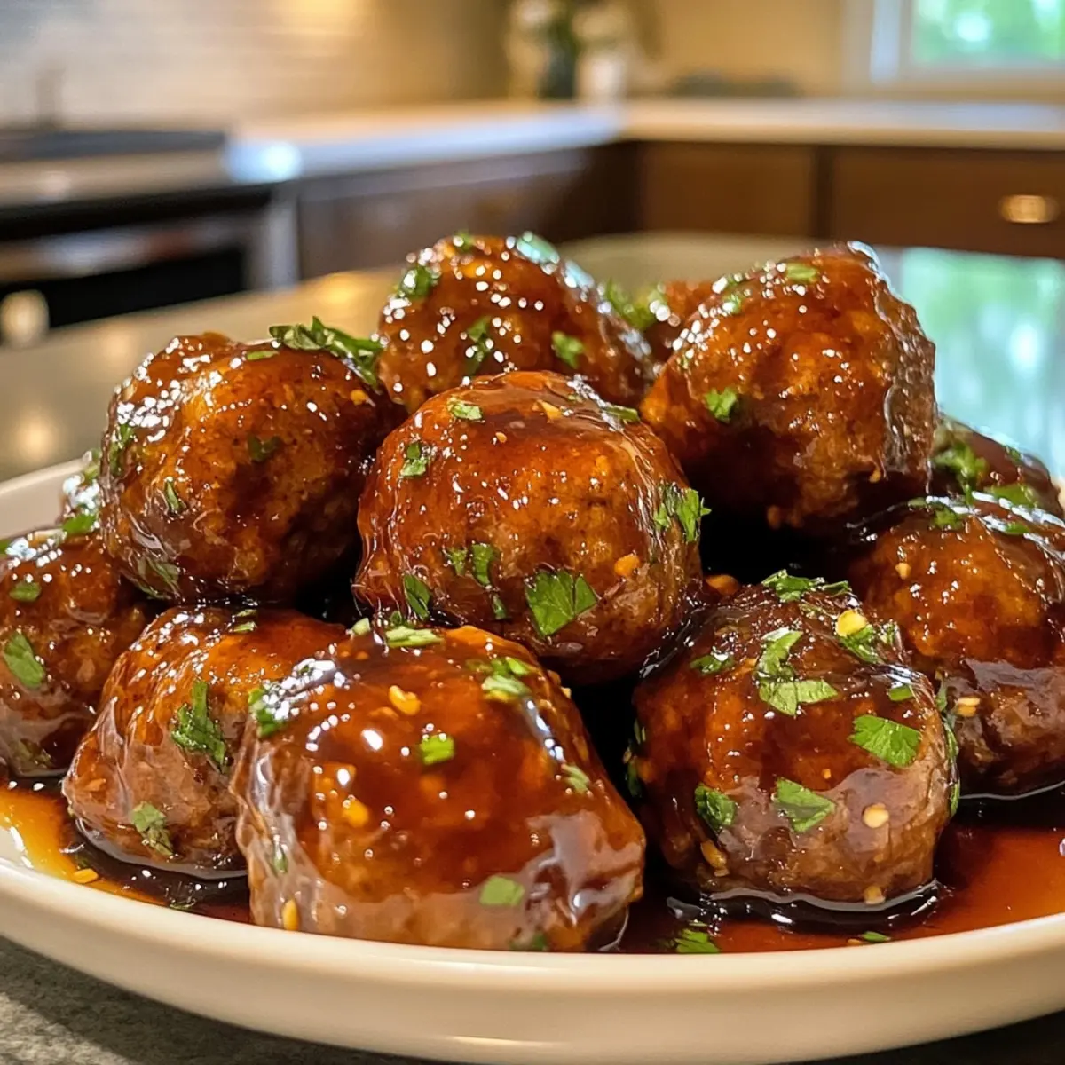 Hot Honey Glazed Meatballs