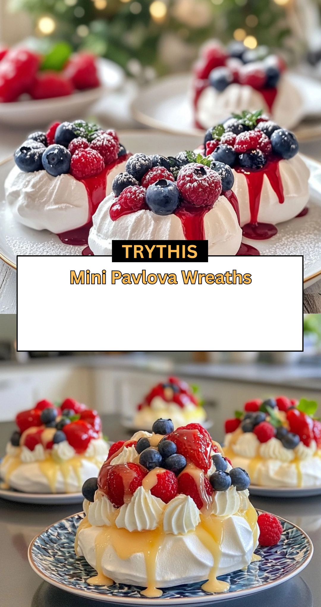 Mini Pavlova Wreaths