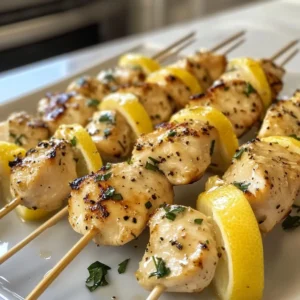 Lemon Chicken Skewers