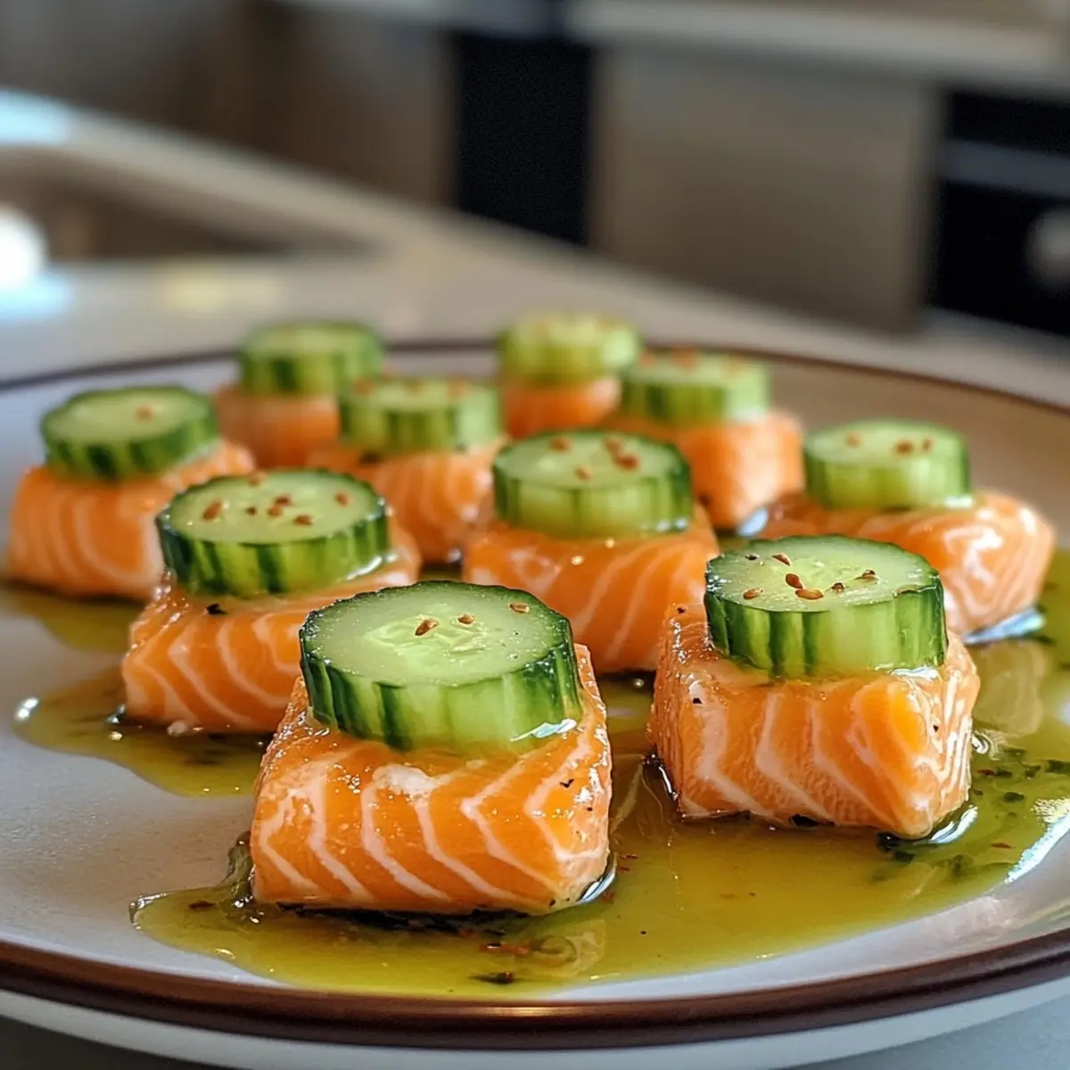 Cucumber Salmon Bites