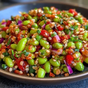 Chili Crunch Edamame Salad