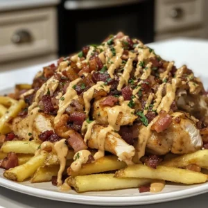 Dirty Chicken and Bacon Loaded Fries