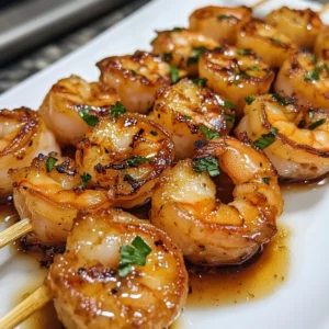 honey Garlic Shrimp Skewers