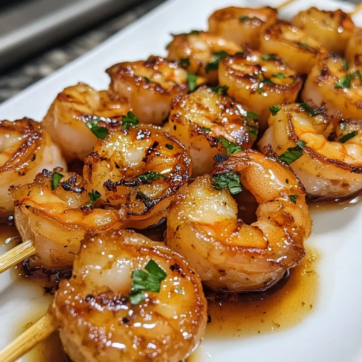 honey Garlic Shrimp Skewers