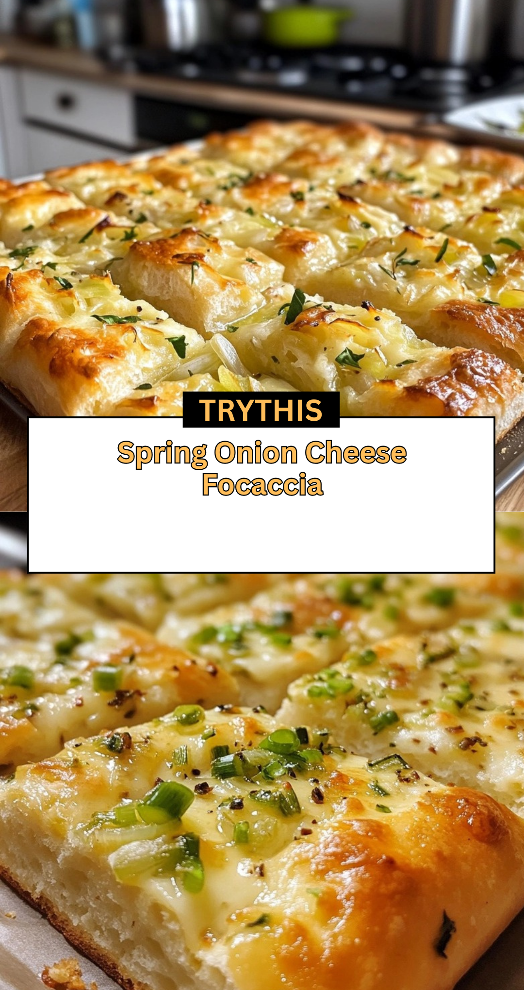 Spring Onion Cheese Focaccia