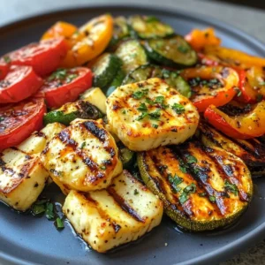 Grilled Veggie Halloumi Platter
