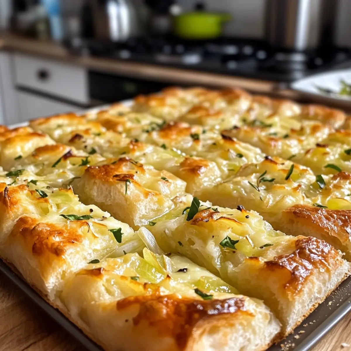 Spring Onion Cheese Focaccia