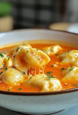 Cheese Dumpling Tomato Soup