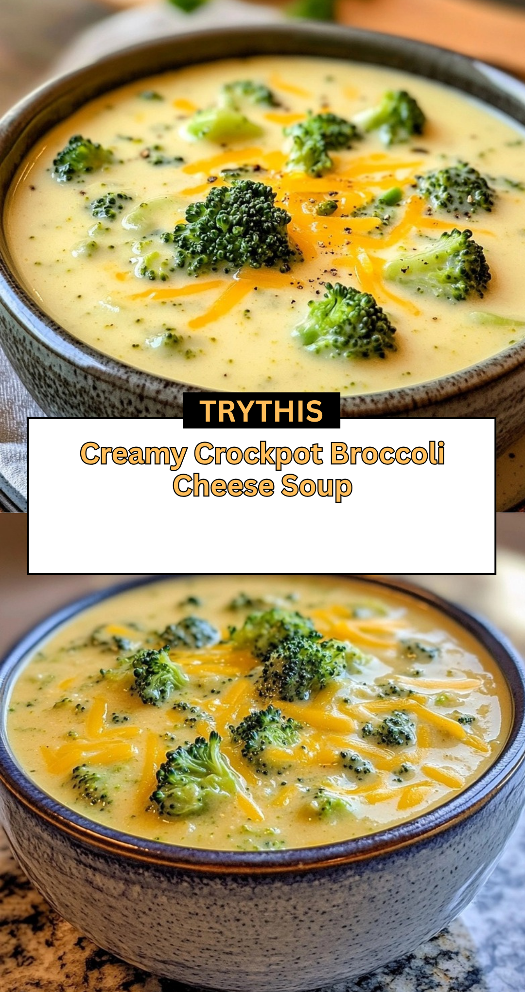 Creamy Crockpot Broccoli Cheese Soup