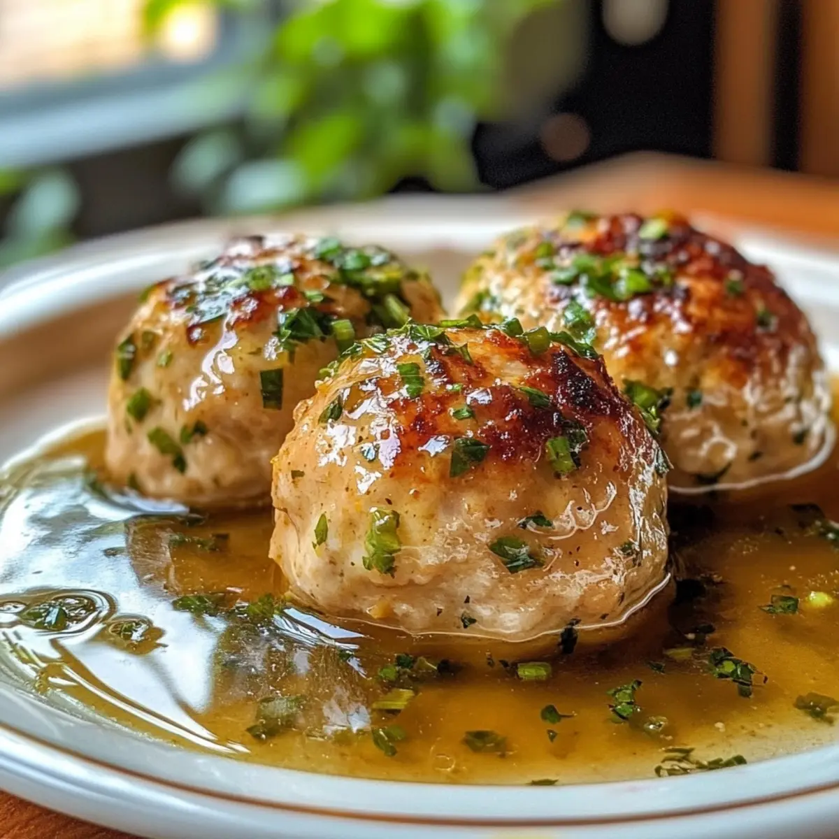 Juicy Chicken Piccata Meatballs