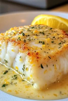 Baked Cod in Coconut Lemon Cream Sauce