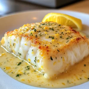 Baked Cod in Coconut Lemon Cream Sauce