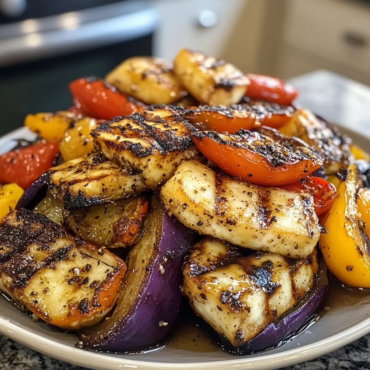 Grilled Veggie Halloumi Platter