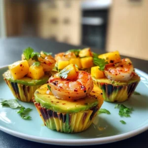 Avocado, Mango, and Chilli Prawn Cups