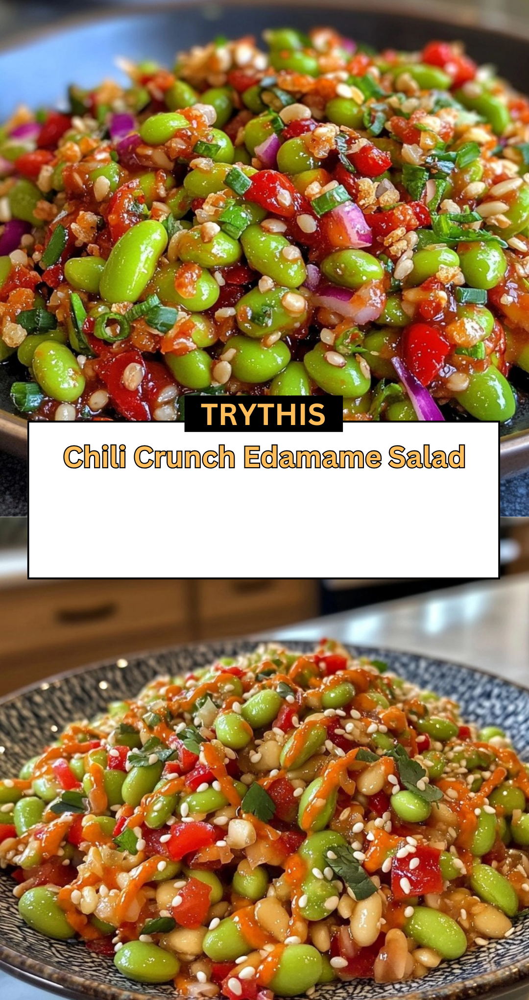 Chili Crunch Edamame Salad