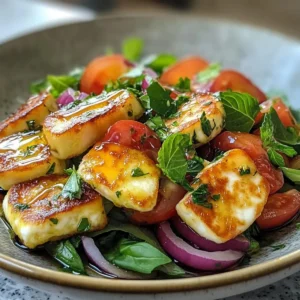 Honey Halloumi Salad