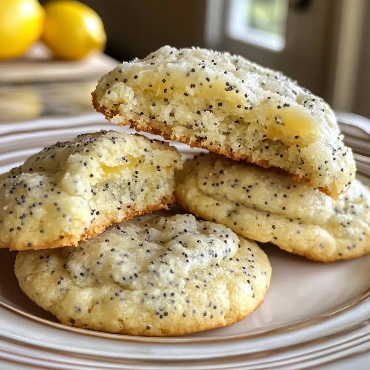 Lemon Poppy Seed Crinkle Cookies