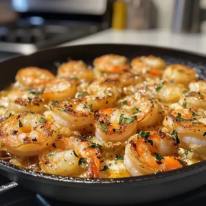 Garlic Butter Shrimp Skillet