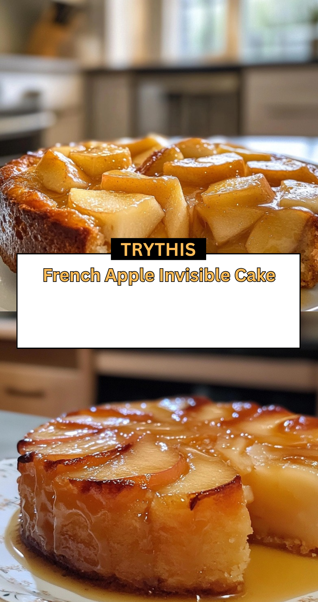 French Apple Invisible Cake