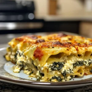 Spinach Ricotta Cannelloni Bake