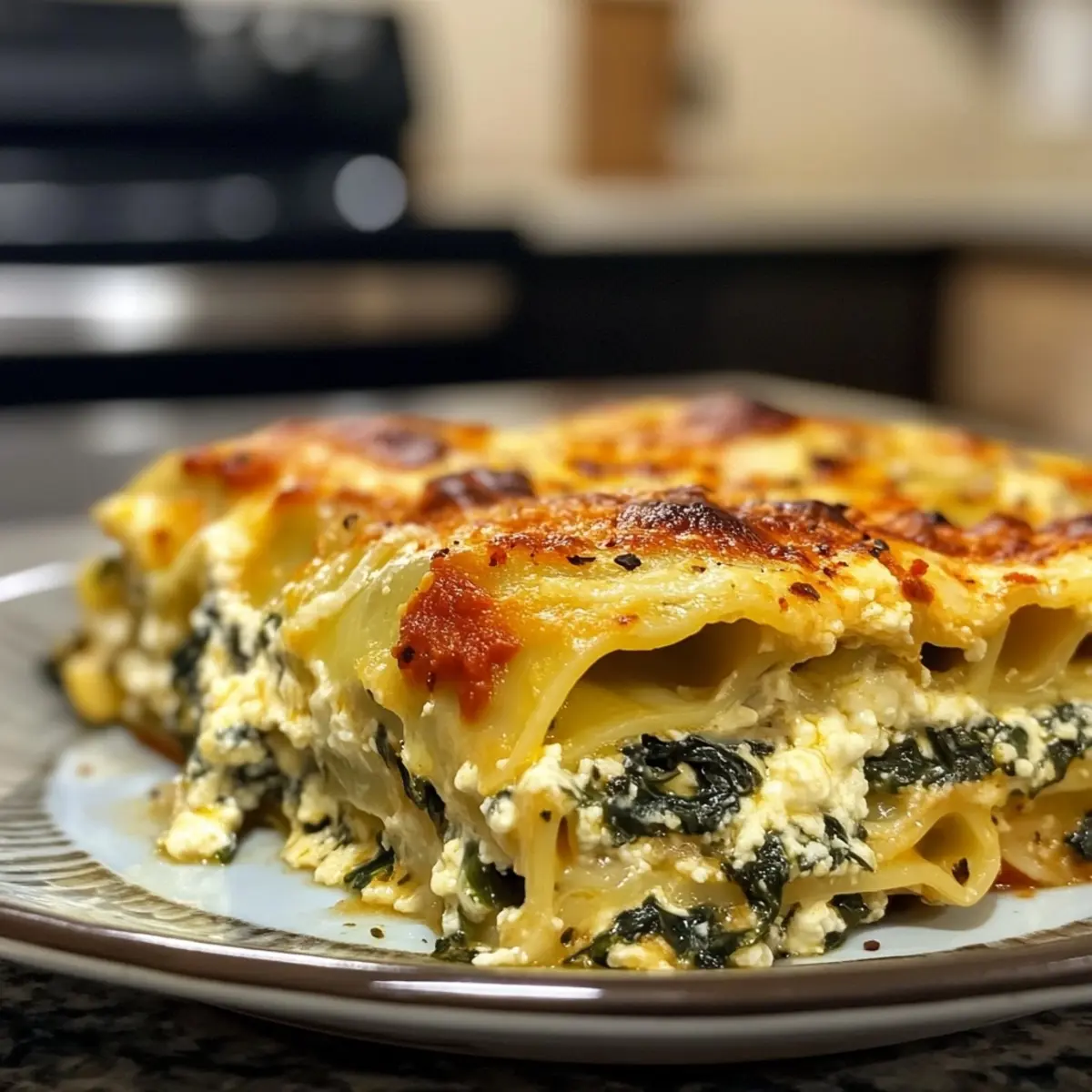 Spinach Ricotta Cannelloni Bake