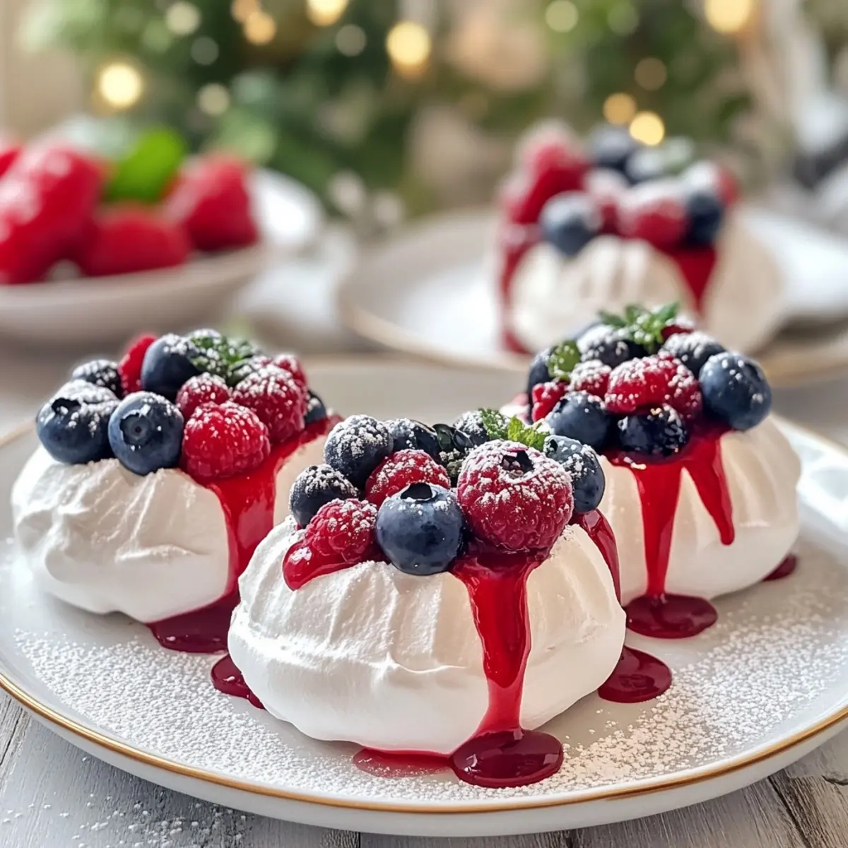 Mini Pavlova Wreaths