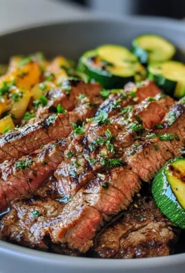 Grilled Steak Bowl with Zucchini