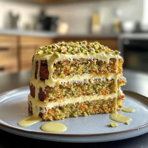 Pistachio Carrot Layer Cake